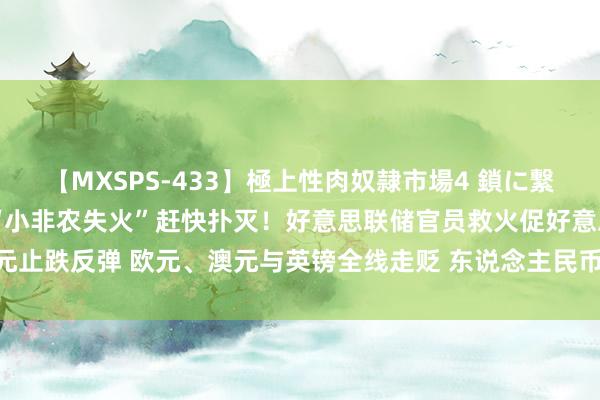 【MXSPS-433】極上性肉奴隷市場4 鎖に繋がれた囚われの女18名 “小非农失火”赶快扑灭！好意思联储官员救火促好意思元止跌反弹 欧元、澳元与英镑全线走贬 东说念主民币对好意思元中间价下调36基点