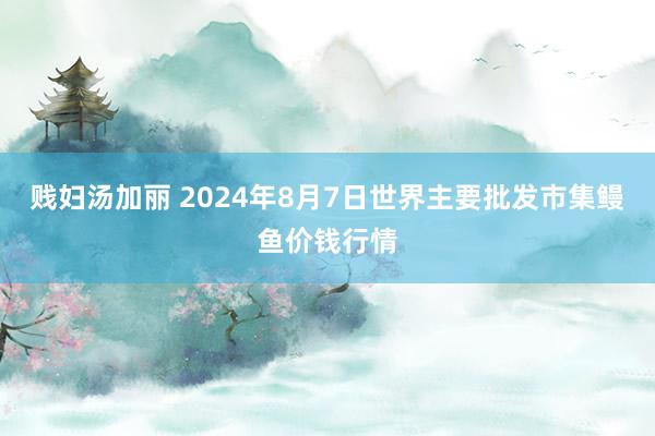 贱妇汤加丽 2024年8月7日世界主要批发市集鳗鱼价钱行情