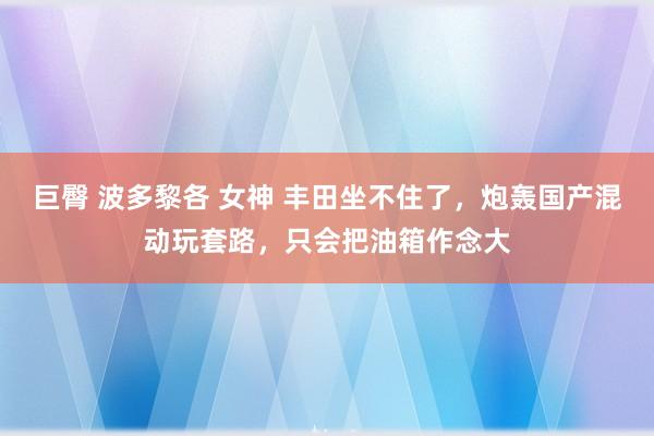 巨臀 波多黎各 女神 丰田坐不住了，炮轰国产混动玩套路，只会把油箱作念大
