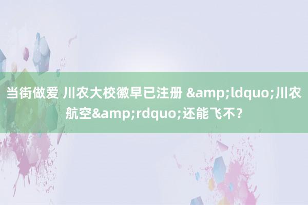 当街做爱 川农大校徽早已注册 &ldquo;川农航空&rdquo;还能飞不？