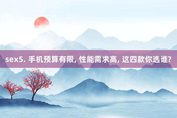 sex5. 手机预算有限, 性能需求高, 这四款你选谁?
